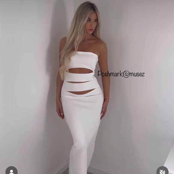 Zara CUT OUT MAXI DRESS - Picture 5 of 16